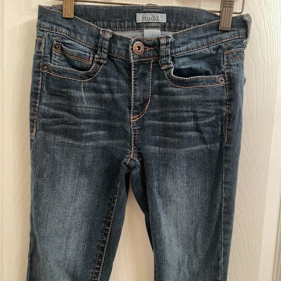 Mudd Skinny Stretch Dark Wash Jeans Size 3 Jrs - Picture 3 of 5